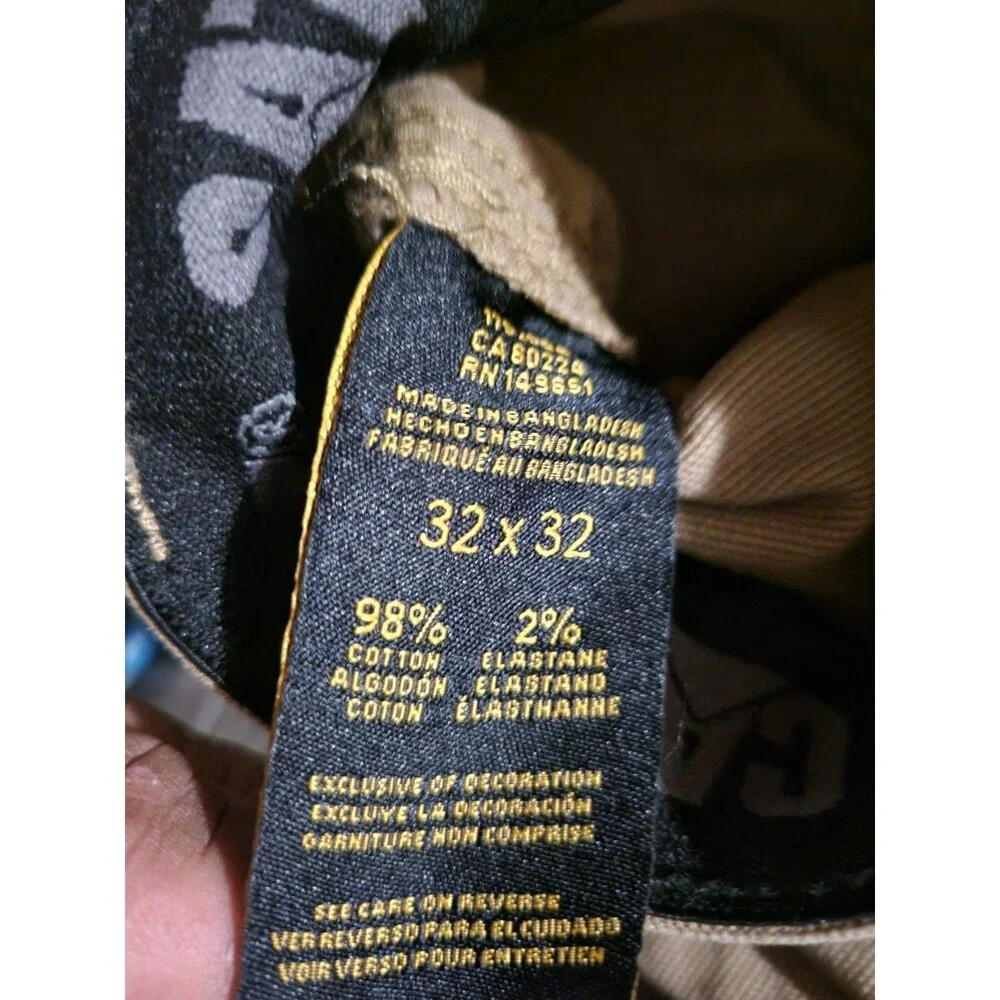 CAT Men's Flex Waistband Utility Pants BROWN/TAN Cargo 32x32 Stretch Cotton NEW